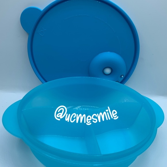 Tupperware CrystalWave Microwave Divided Lunch Dish & Salad Bowl Set - Picture 5 of 5